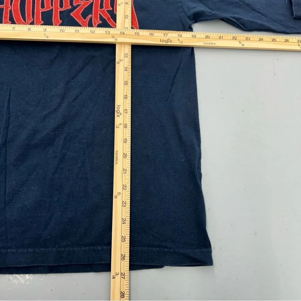 Vintage Y2K West Coast Choppers Biker Long Sleeve T Shirt Navy - Picture 3 of 5